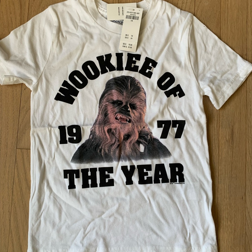 Abercrombie Fitch Star Wars wookie of the year boys tee shirt